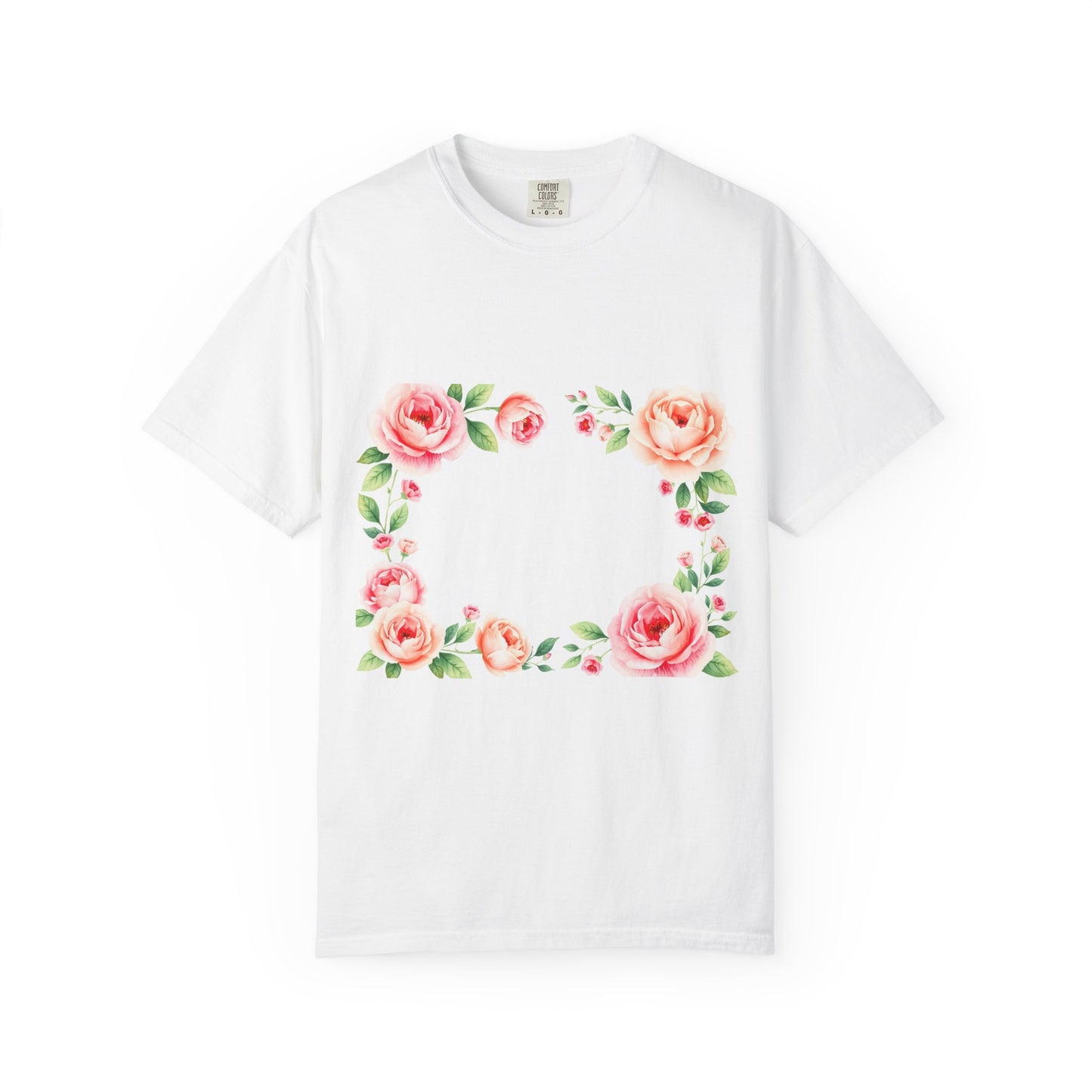 Elegant Floral Mother's Day T-Shirt - MOM Rose Typography