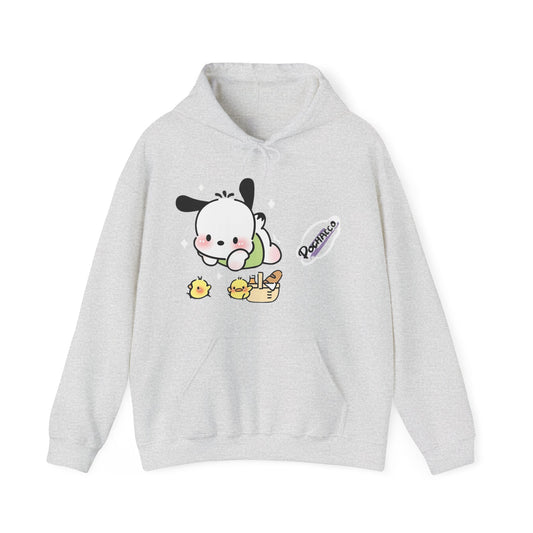 Unisex Heavy Blend Pochacco Hooded Sweatshirt – Adorable & Cozy Design for Fans