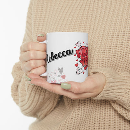 Personalized Valentine's Day Mug With Custom Names