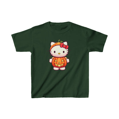 Hello Kitty Halloween Pumpkin Kids Heavy Cotton T-shirt