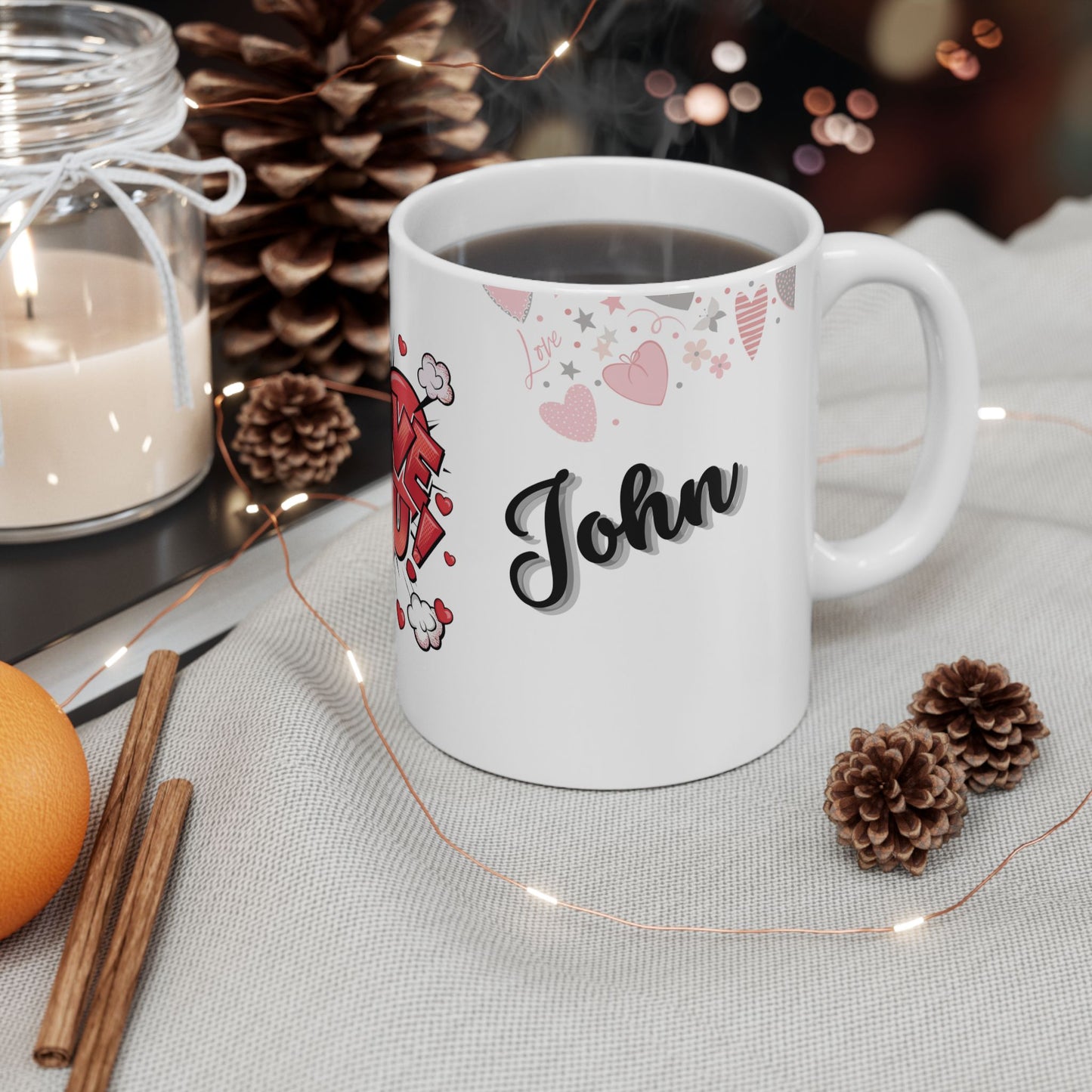 Personalized Valentine's Day Mug With Custom Names
