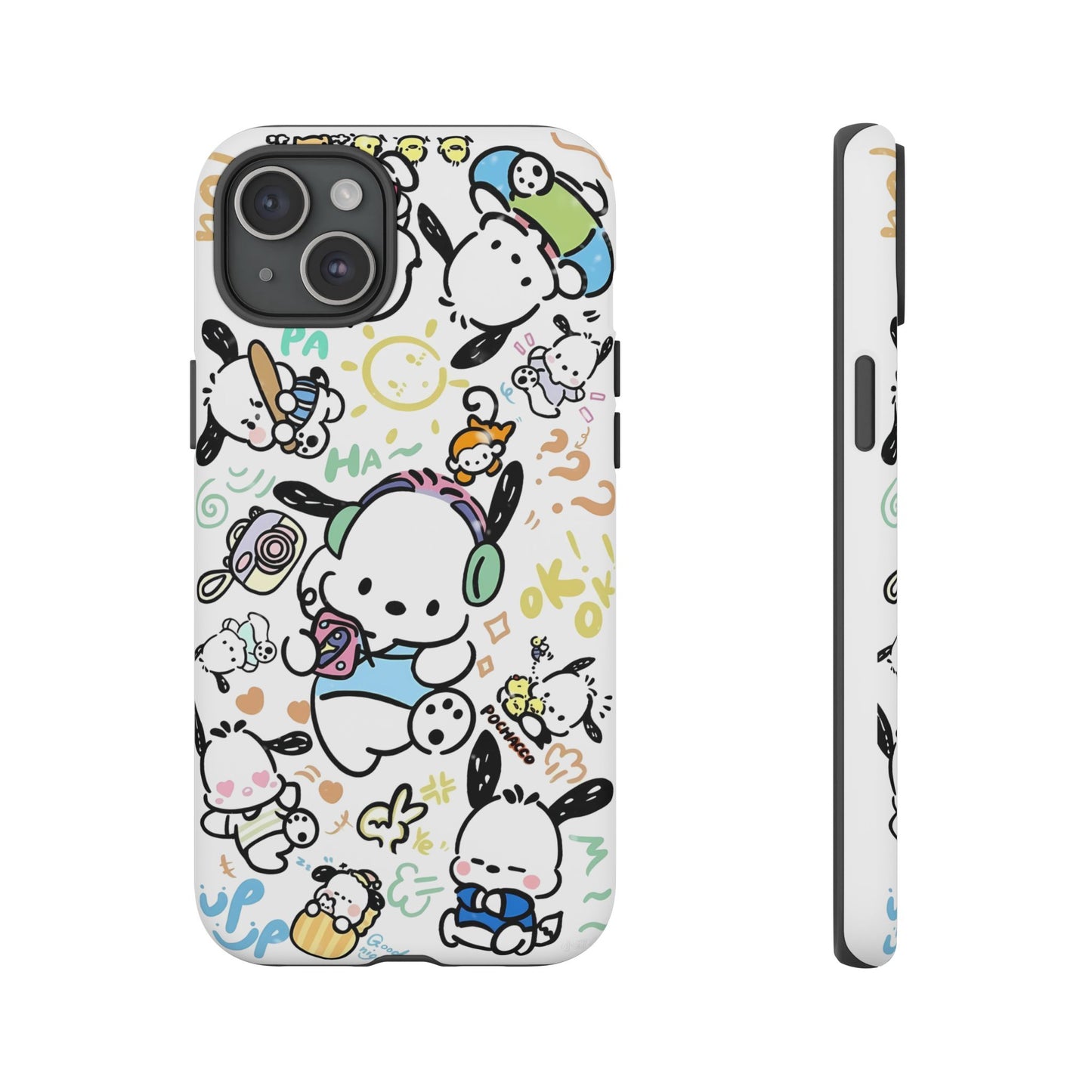 Cute Pochacco-Themed Durable Phone Case