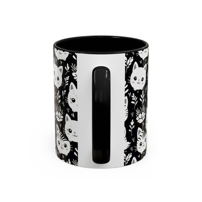 Whiskers & Blooms Cat-Themed Ceramic Mug