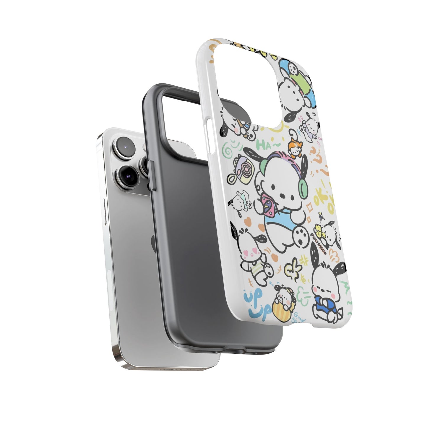 Cute Pochacco-Themed Durable Phone Case