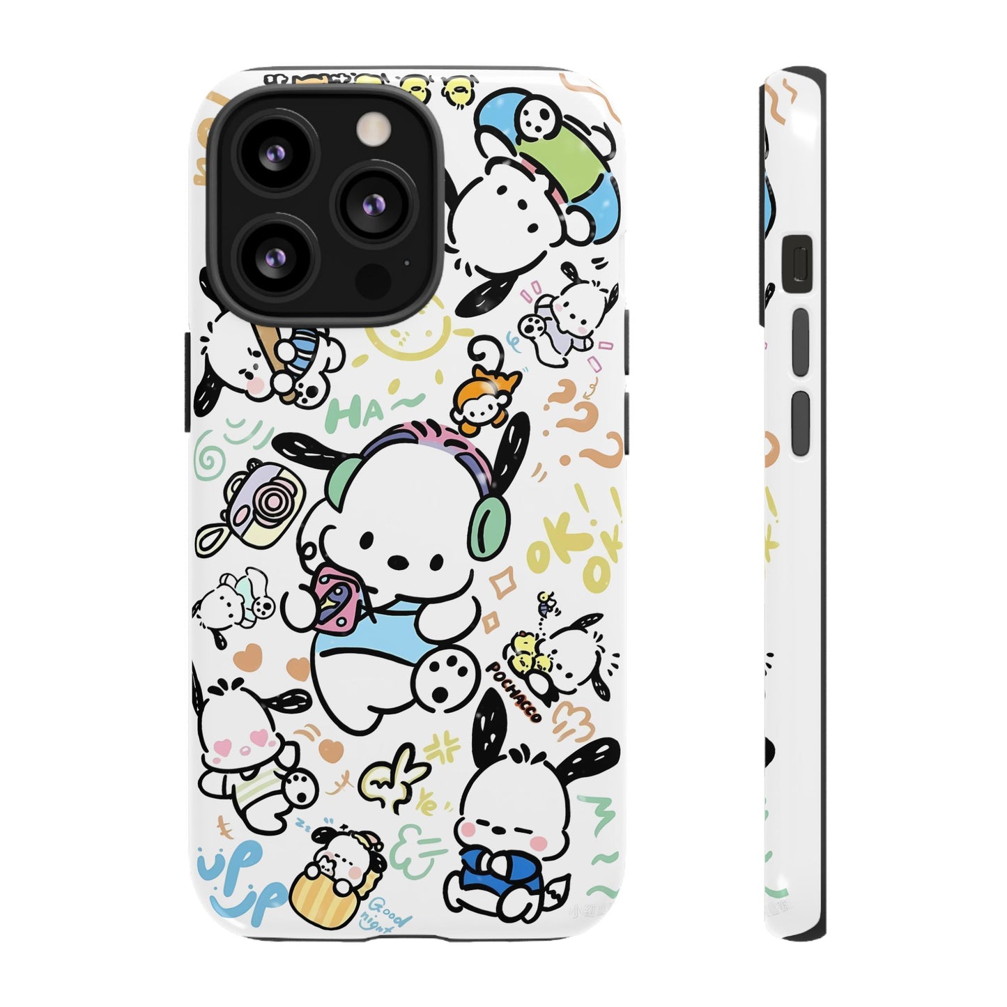 Cute Pochacco-Themed Durable Phone Case