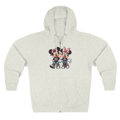 Mickey & Minnie Couple Unisex Zip Hoodie