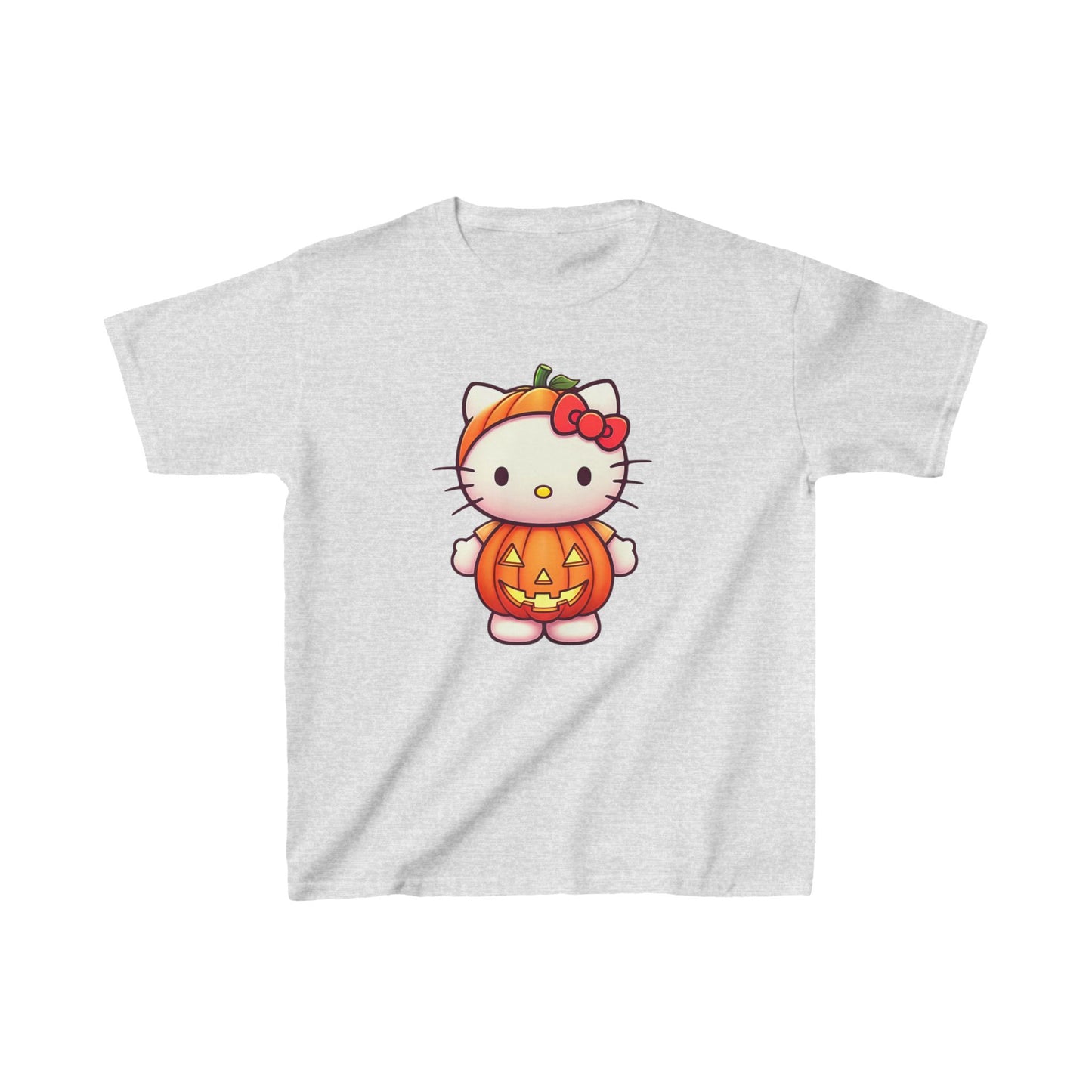 Hello Kitty Halloween Pumpkin Kids Heavy Cotton T-shirt