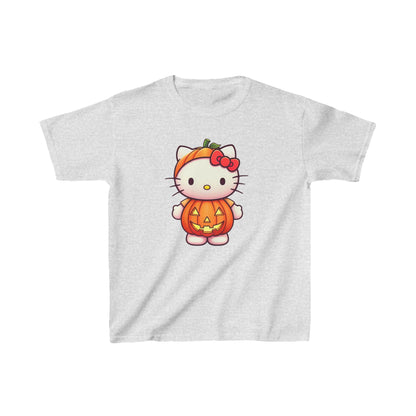 Hello Kitty Halloween Pumpkin Kids Heavy Cotton T-shirt