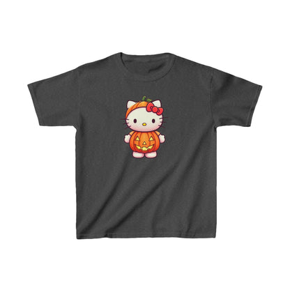 Hello Kitty Halloween Pumpkin Kids Heavy Cotton T-shirt