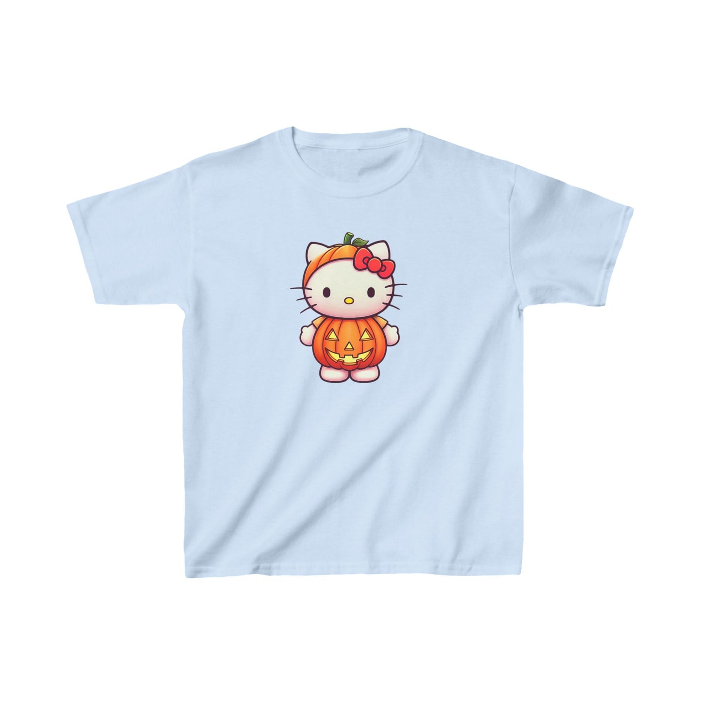 Hello Kitty Halloween Pumpkin Kids Heavy Cotton T-shirt