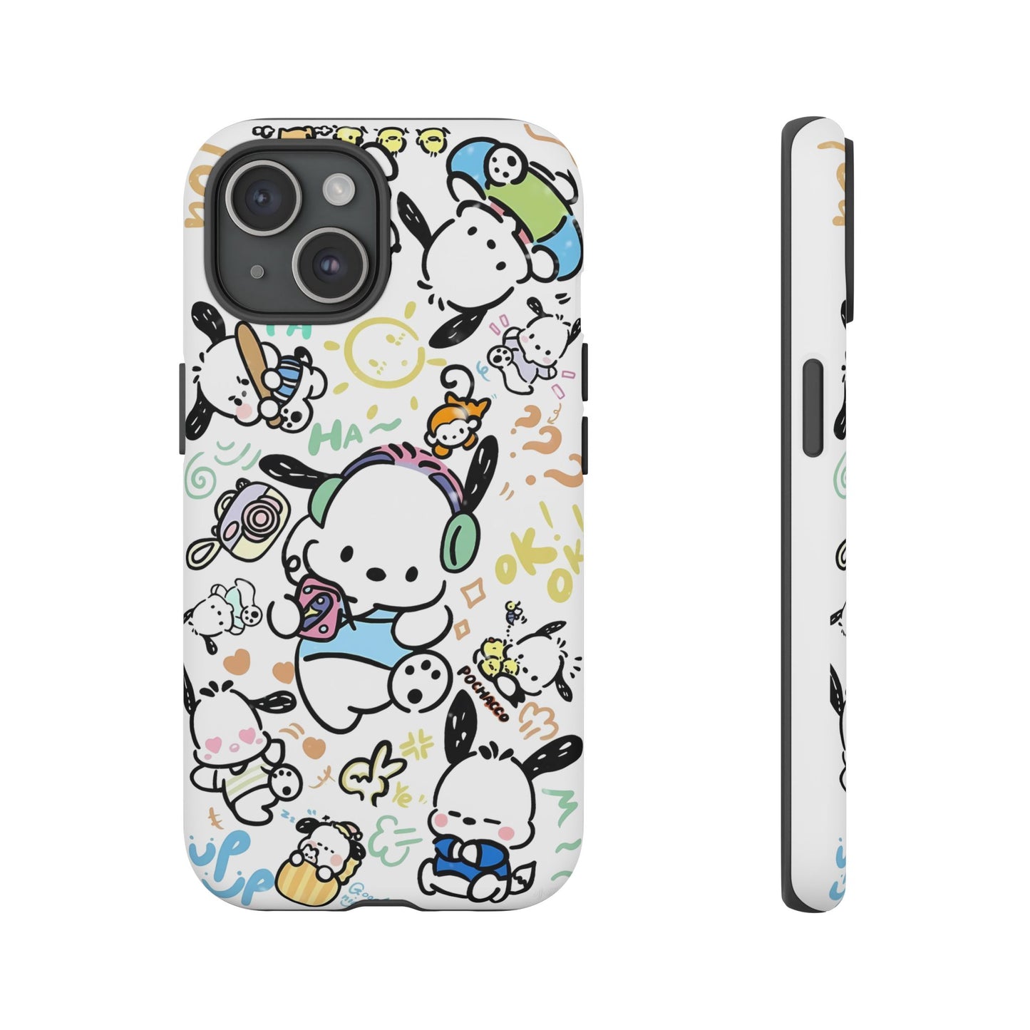 Cute Pochacco-Themed Durable Phone Case