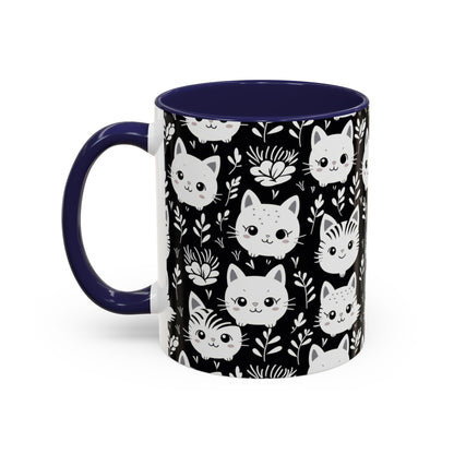 Whiskers & Blooms Cat-Themed Ceramic Mug
