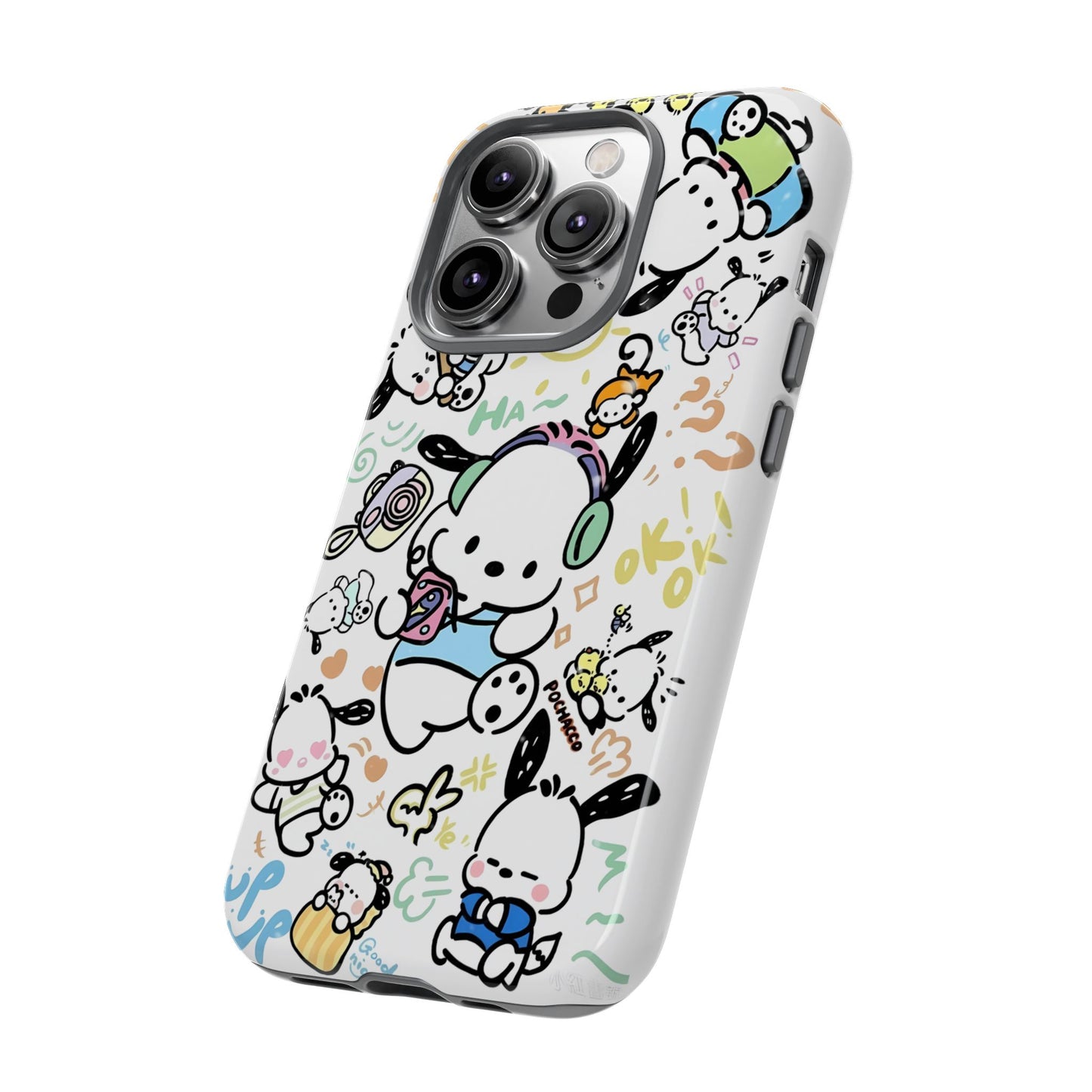 Cute Pochacco-Themed Durable Phone Case