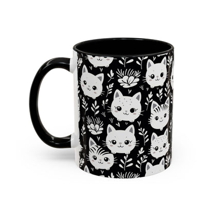 Whiskers & Blooms Cat-Themed Ceramic Mug