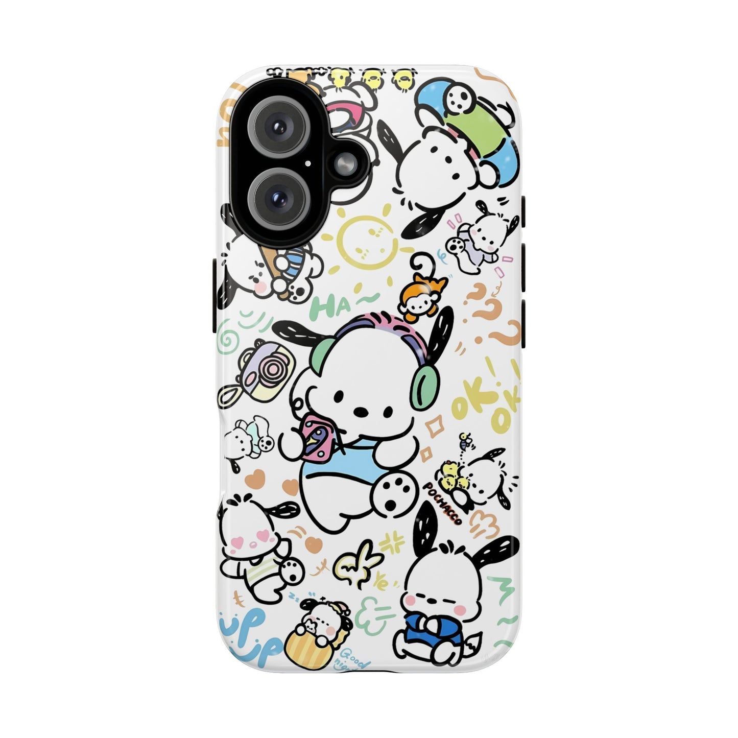 Cute Pochacco-Themed Durable Phone Case