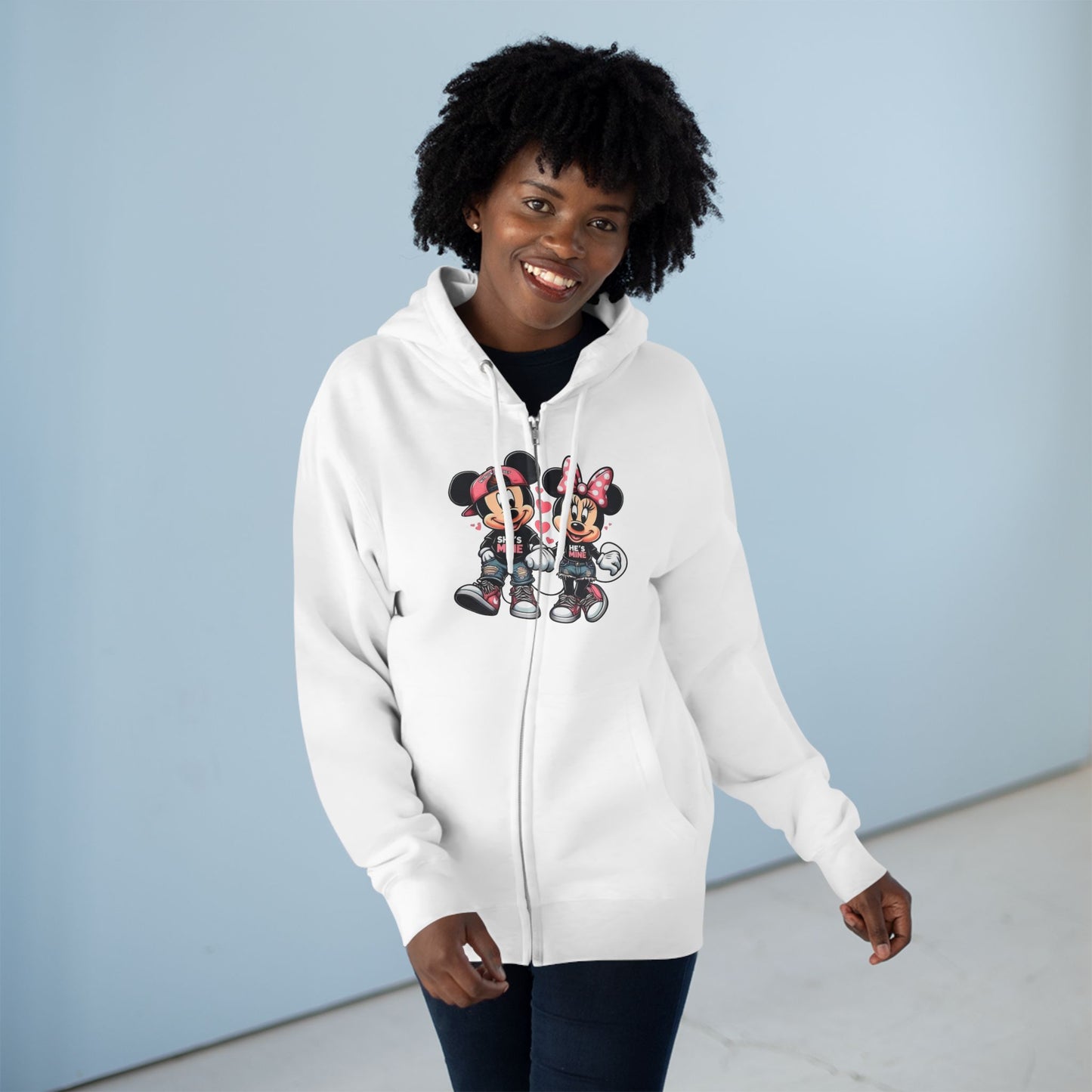 Mickey & Minnie Couple Unisex Zip Hoodie
