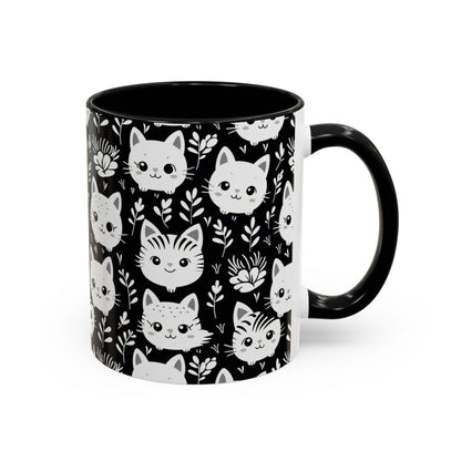Whiskers & Blooms Cat-Themed Ceramic Mug