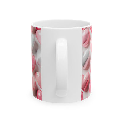 Romantic 3D Heart Ceramic Mug