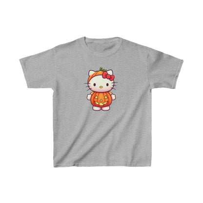 Hello Kitty Halloween Pumpkin Kids Heavy Cotton T-shirt