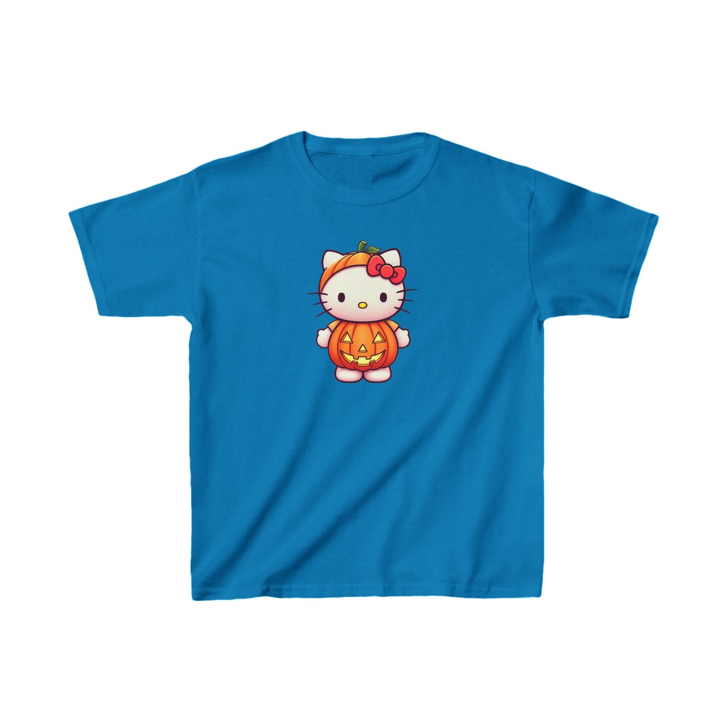 Hello Kitty Halloween Pumpkin Kids Heavy Cotton T-shirt