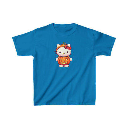 Hello Kitty Halloween Pumpkin Kids Heavy Cotton T-shirt