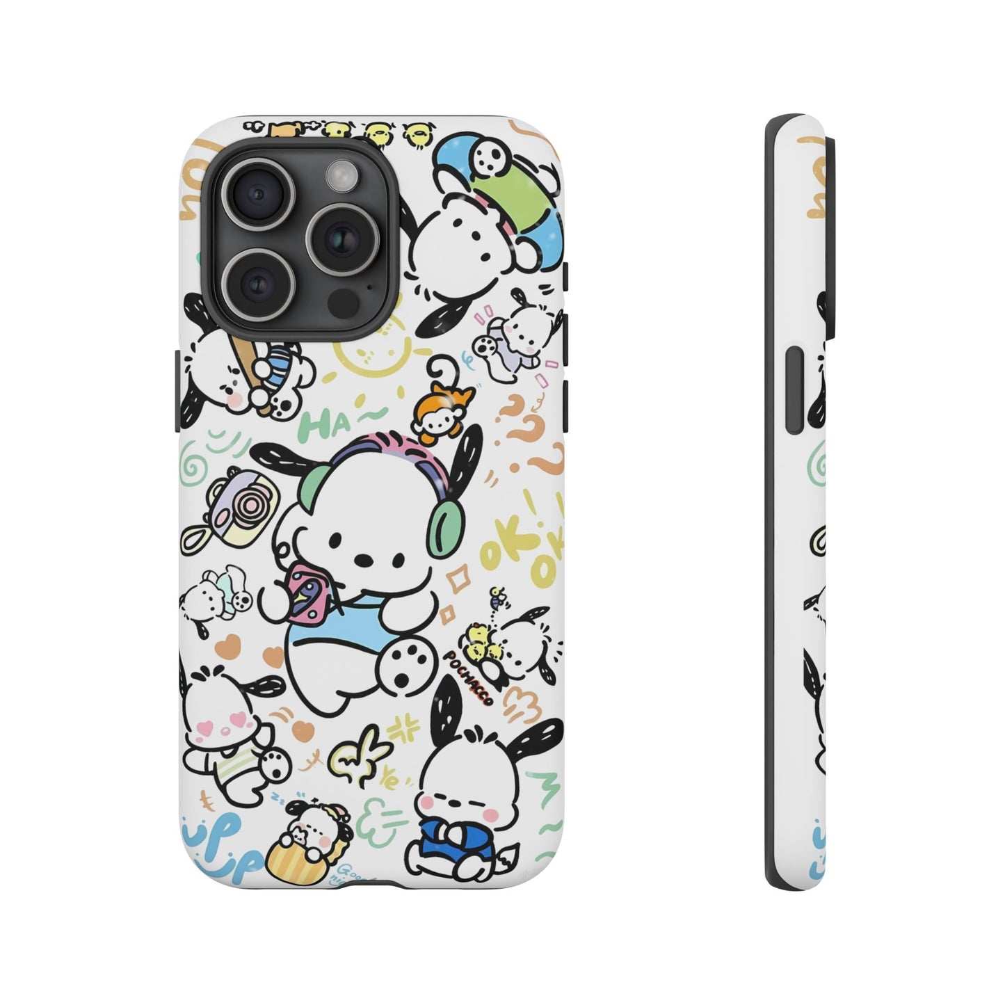 Cute Pochacco-Themed Durable Phone Case