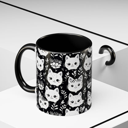 Whiskers & Blooms Cat-Themed Ceramic Mug