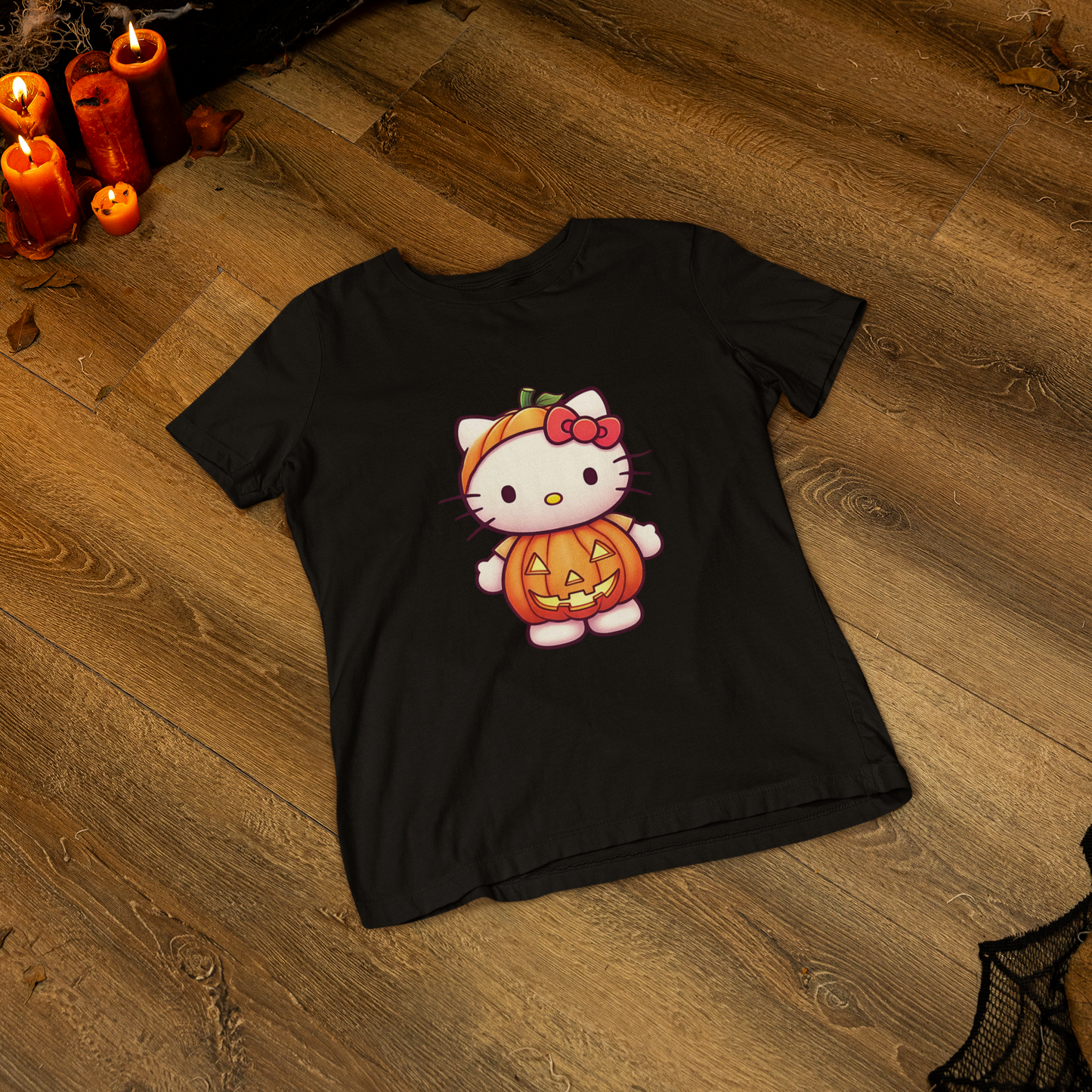 Hello Kitty Halloween Pumpkin Kids Heavy Cotton T-shirt