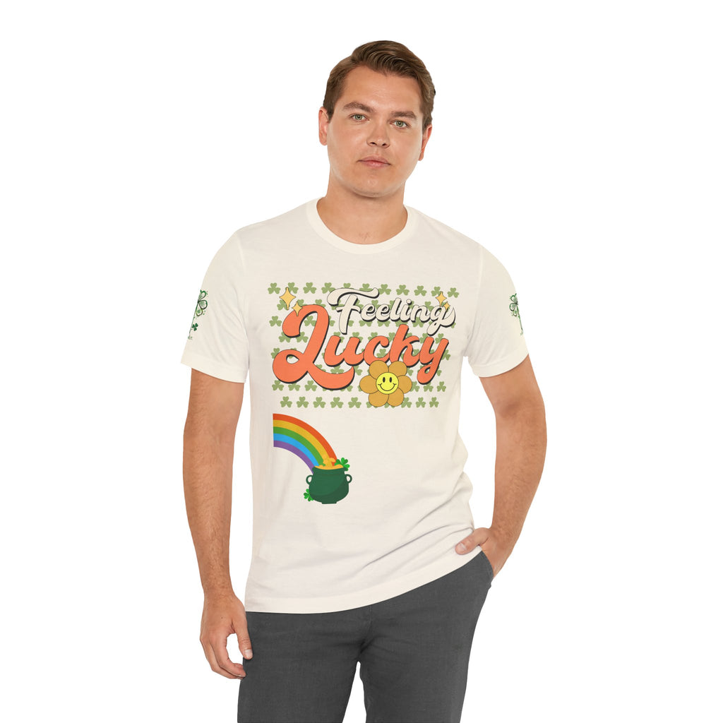 Feeling Lucky St. Patrick's Day Unisex Jersey Short Sleeve Tee | Soft Premium Cotton Tee | Casual Everyday Comfort - Image 3