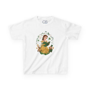 Disney Belle St. Patrick's Day Kids Heavy Cotton T-Shirt | Soft Kids Cotton | Comfortable Playwear