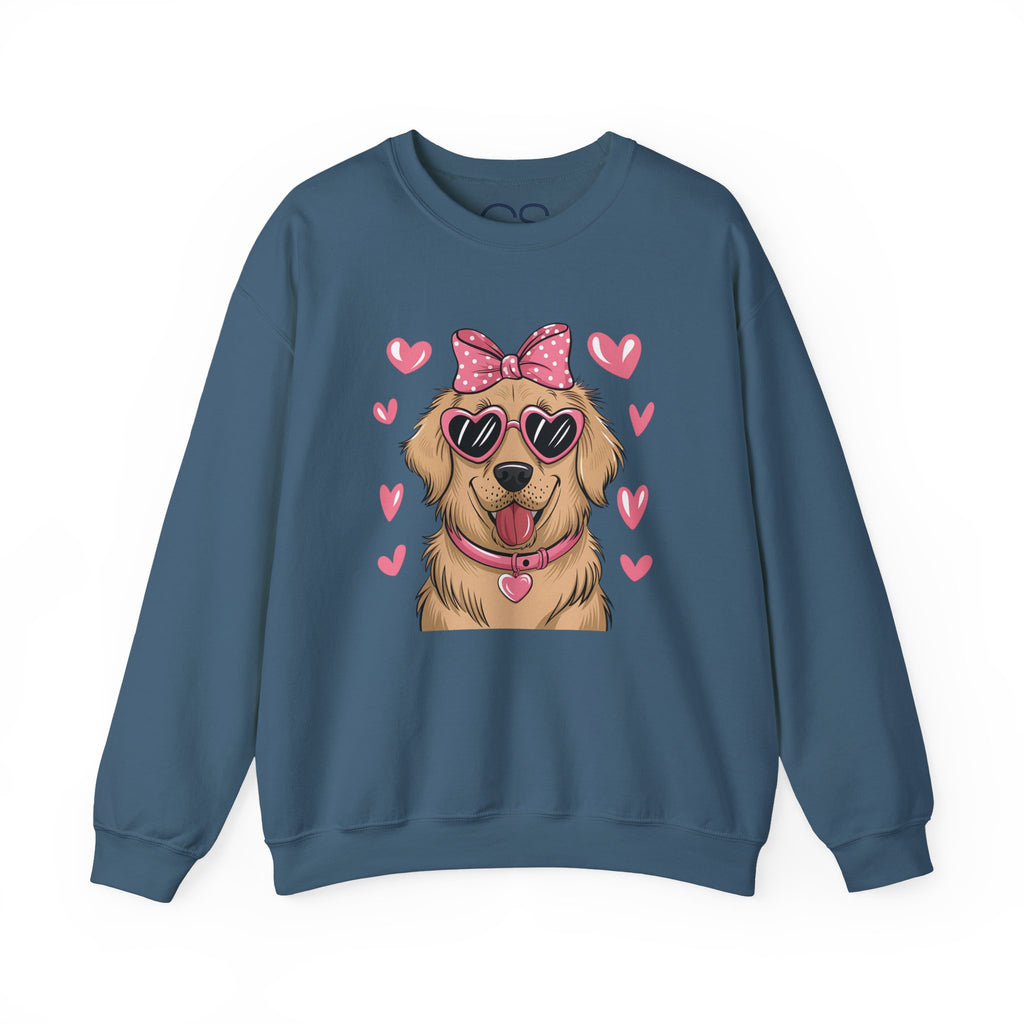 Valentine's Day Dog Crewneck Sweatshirt | Comfortable Cotton Blend | Everyday Casual - Image 10