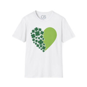 Irish Shamrock Heart T-Shirt | Soft Premium Cotton Tee | Casual Everyday Comfort