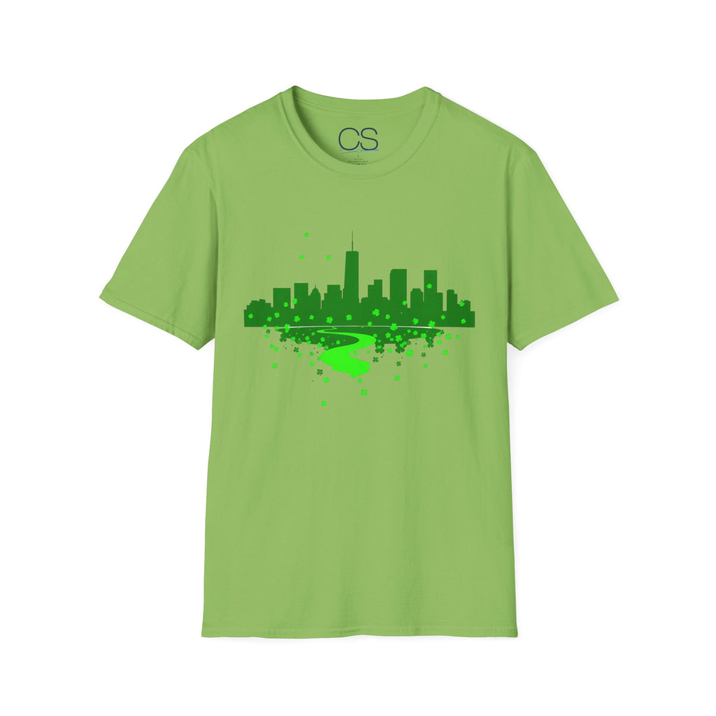 Chicago St. Patrick's Day Unisex Softstyle T-Shirt | Soft Premium Cotton Tee | Casual Everyday Comfort - Image 12
