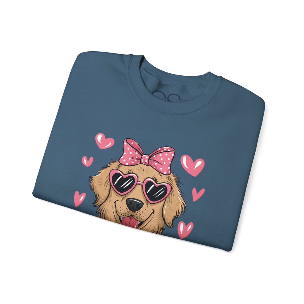Valentine's Day Dog Crewneck Sweatshirt | Comfortable Cotton Blend | Everyday Casual - Image 29