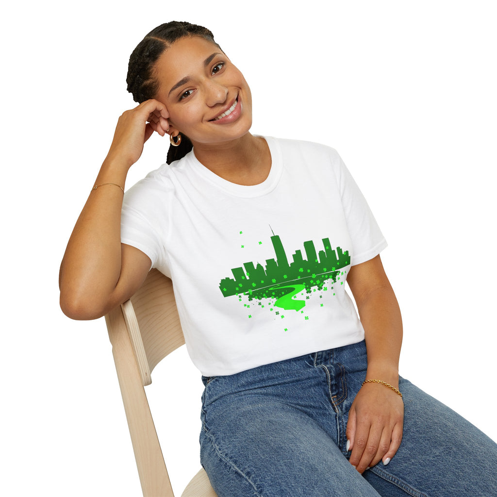 Chicago St. Patrick's Day Unisex Softstyle T-Shirt | Soft Premium Cotton Tee | Casual Everyday Comfort - Image 4