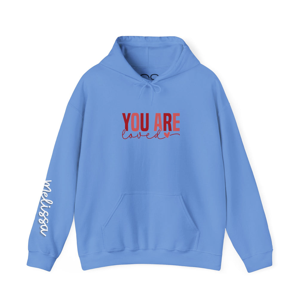 Personalized You Are Loved Hooded Sweatshirt | Cozy Fleece Lined | Perfect for Cold Days - Image 5