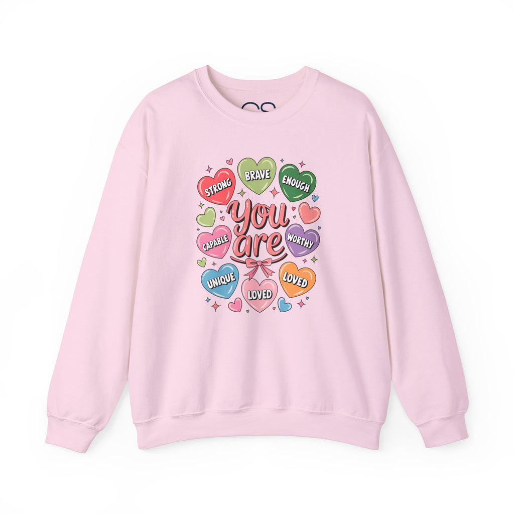 You Are Loved Inspirational Crewneck Sweatshirt | Comfortable Cotton Blend | Everyday Casual - Image 16