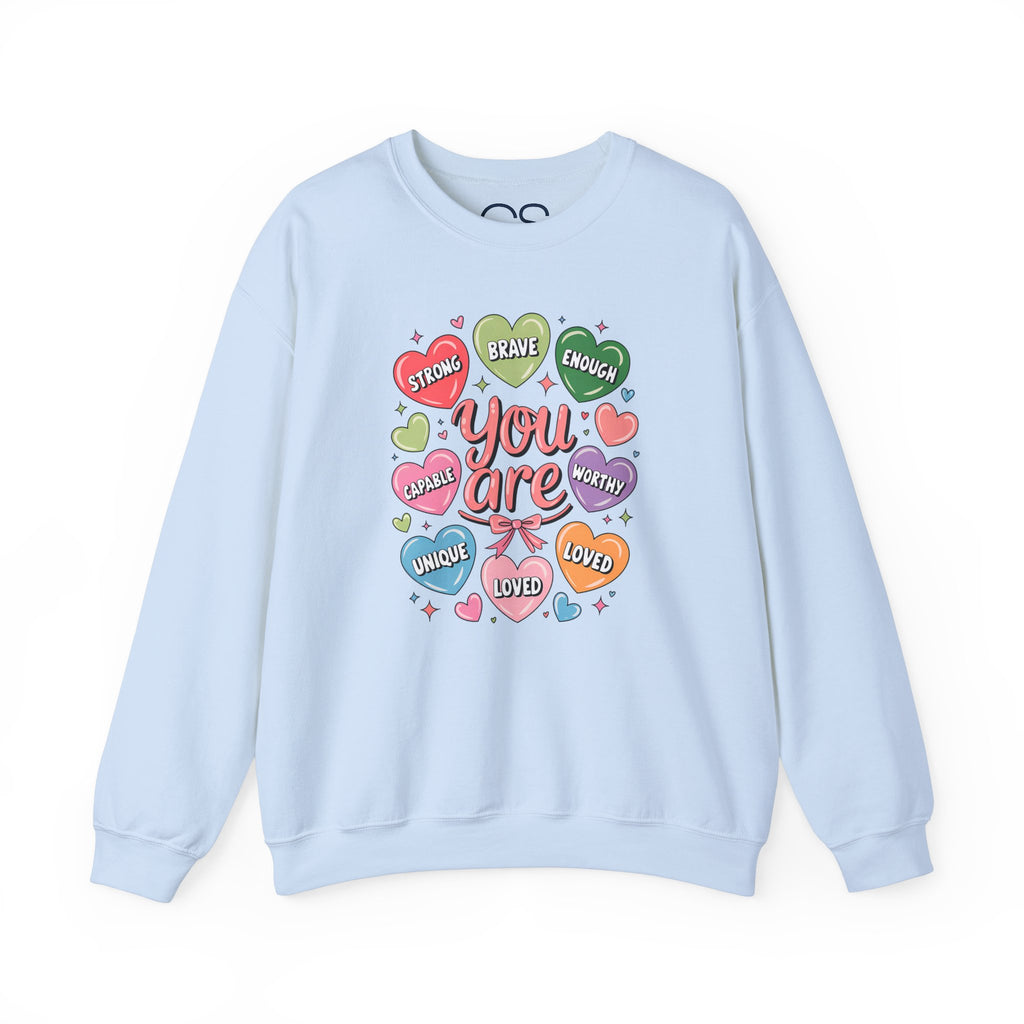 You Are Loved Inspirational Crewneck Sweatshirt | Comfortable Cotton Blend | Everyday Casual - Image 10