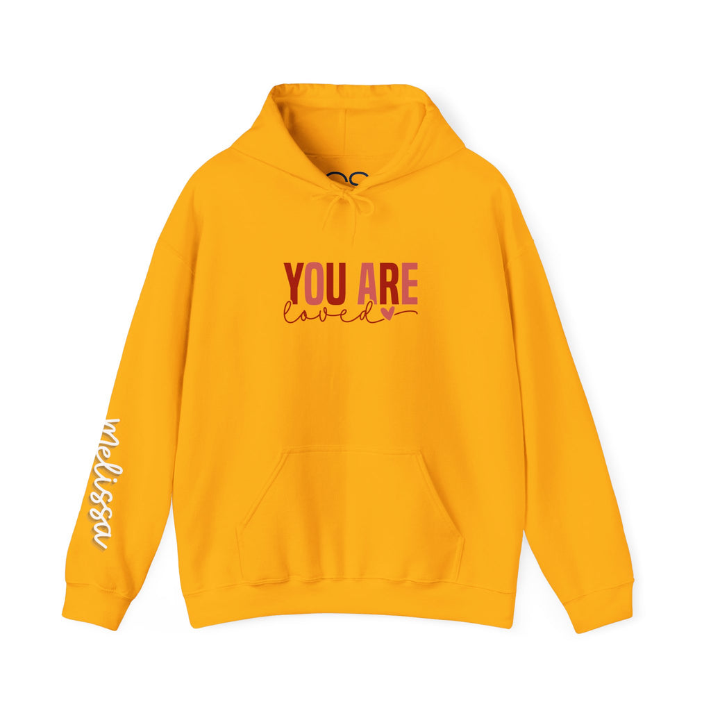 Personalized You Are Loved Hooded Sweatshirt | Cozy Fleece Lined | Perfect for Cold Days - Image 11