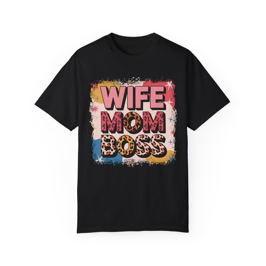 WIFE MOM BOSS Leopard Print T-Shirt | Soft Premium Cotton Tee | Casual Everyday Comfort - Image 13