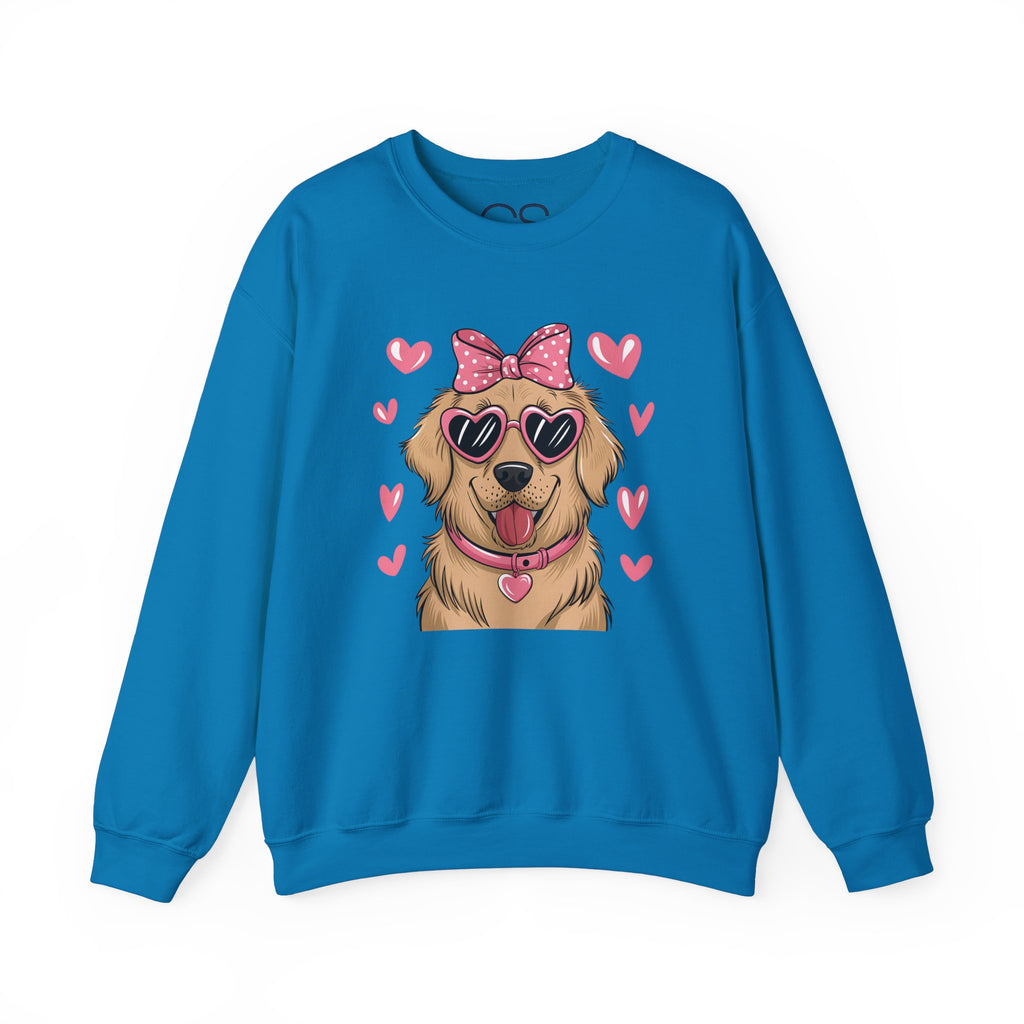 Valentine's Day Dog Crewneck Sweatshirt | Comfortable Cotton Blend | Everyday Casual - Image 12