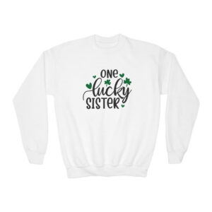 One Lucky Sister St. Patrick's Day Kids Sweatshirt - With Bundle | Soft Kids Cotton | Comfortable Playwear