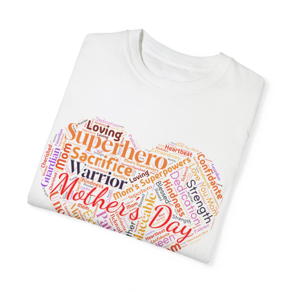 Mother's Day Heart Word Cloud T-Shirt | Soft Premium Cotton Tee | Casual Everyday Comfort - Image 3