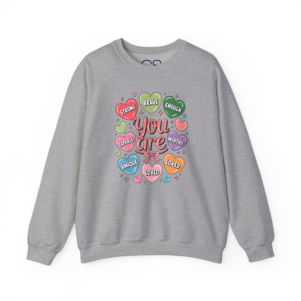 You Are Loved Inspirational Crewneck Sweatshirt | Comfortable Cotton Blend | Everyday Casual - Image 7