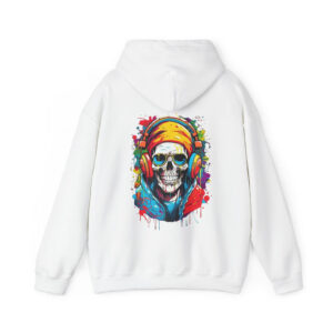 Vivid Gamer Skull Hooded Sweatshirt | Cozy Fleece Lined | Perfect for Cold Days