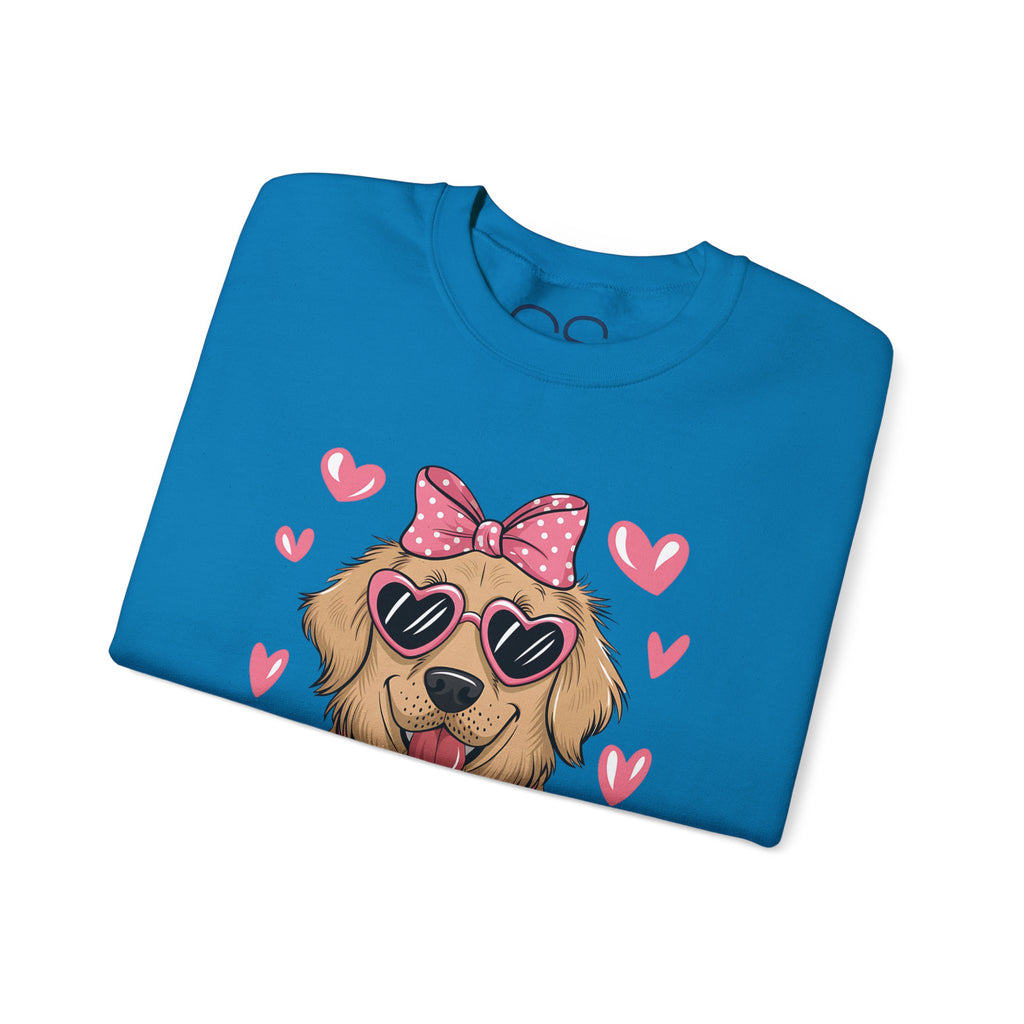 Valentine's Day Dog Crewneck Sweatshirt | Comfortable Cotton Blend | Everyday Casual - Image 31