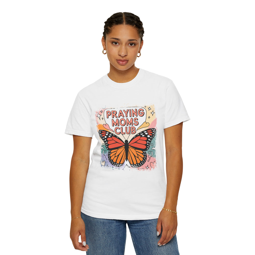 Praying Moms Club Butterfly T-Shirt | Soft Premium Cotton Tee | Casual Everyday Comfort - Image 4