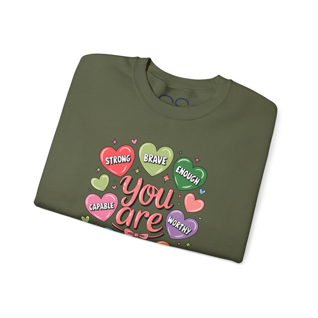 You Are Loved Inspirational Crewneck Sweatshirt | Comfortable Cotton Blend | Everyday Casual - Image 24
