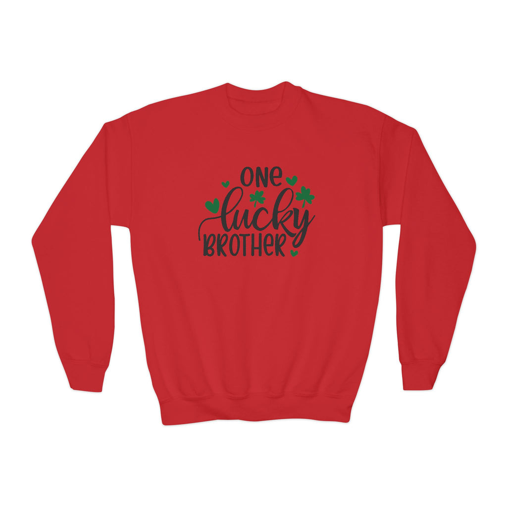 One Lucky Brother St. Patrick's Day Kids Sweatshirt - With Bundle | Soft Kids Cotton | Comfortable Playwear - Image 9