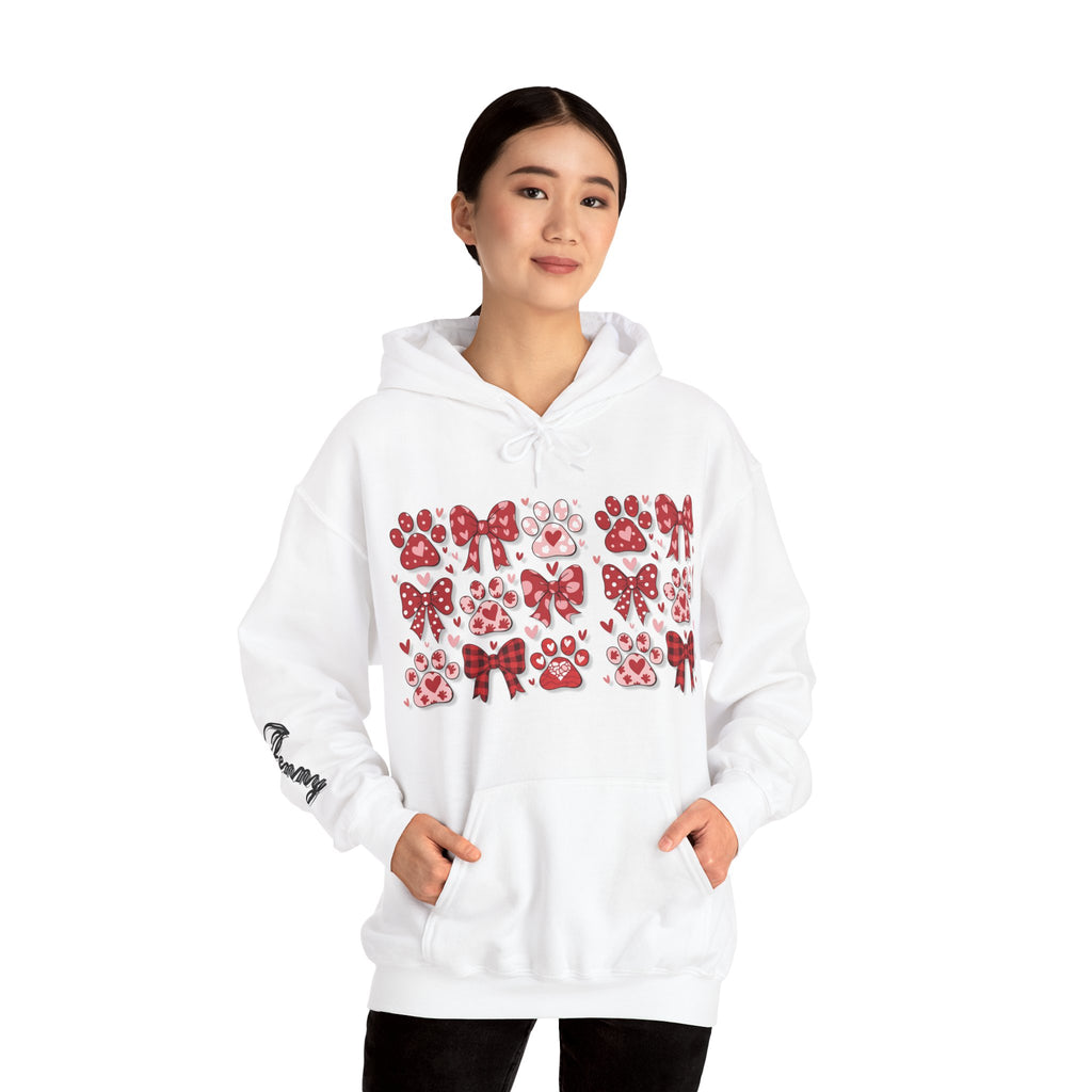 Personalized Valentine Coquette Hooded Sweatshirt | Cozy Fleece Lined | Perfect for Cold Days - Image 16